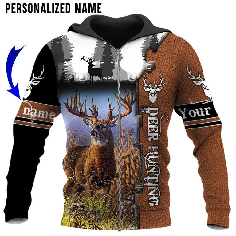 Premium Personalized Name Hunting 3D All Over Printed Unisex Shirts