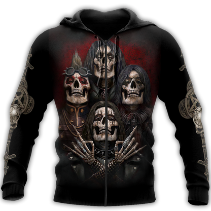 Skull Boy Band Hoodie For Men And Women NTN04032105