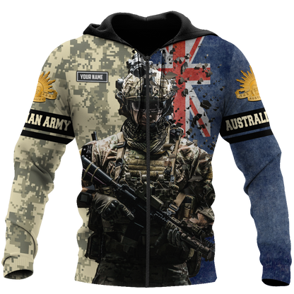Personalized Name - The Australian Army 3D All Over Printed Shirts DQB16032104