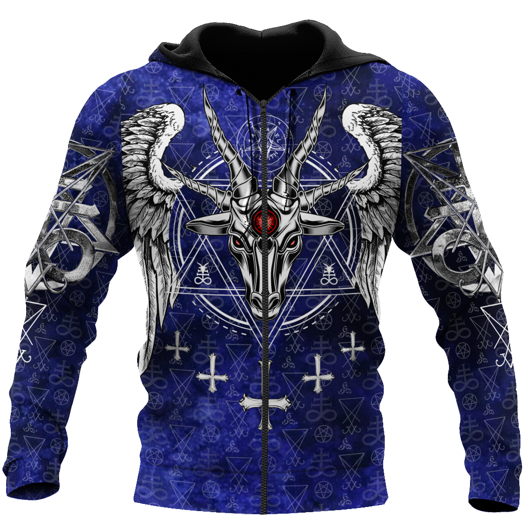 3D All Over Printed Satanic Blue Unisex Shirts XT