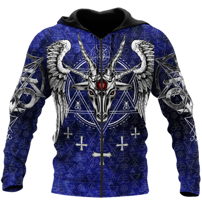 3D All Over Printed Satanic Blue Unisex Shirts XT