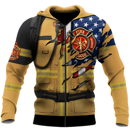 Firefighter 911 Patriot Day 3D All Over Printed Unisex Shirts