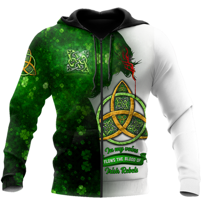 Premium Unisex Hoodie Irish St.Patrick Jesus Irish Rebel In My Vain ML