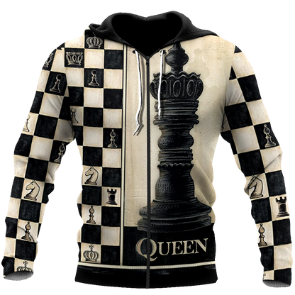 3D All Over Printed Chess Lovers- Queen Chess Unisex Shirts  PD18022103 XT