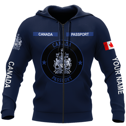 Personalized Name XT Canada Passport 3D All Over Printed Clothes DA17032104
