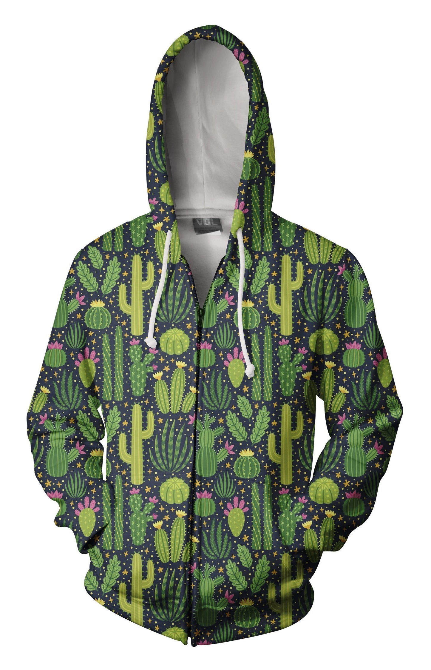 3D All Over Printing Green Cactus Shirt-Apparel-NTH-Zip-S-Vibe Cosy™