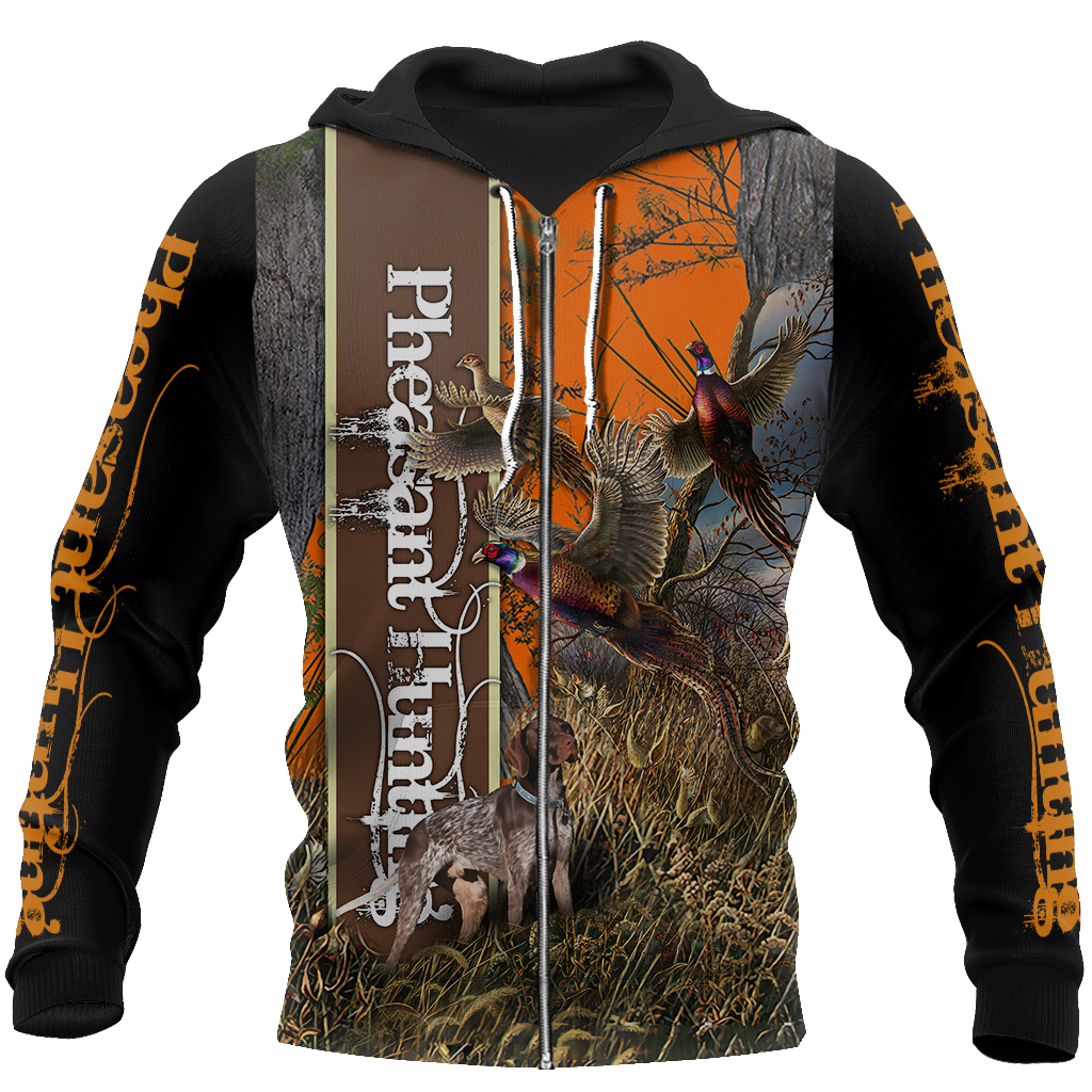 Pheasant Hunting 3D All Over Printed Shirts For Men And Women JJ100103-Apparel-MP-Zipped Hoodie-S-Vibe Cosy™