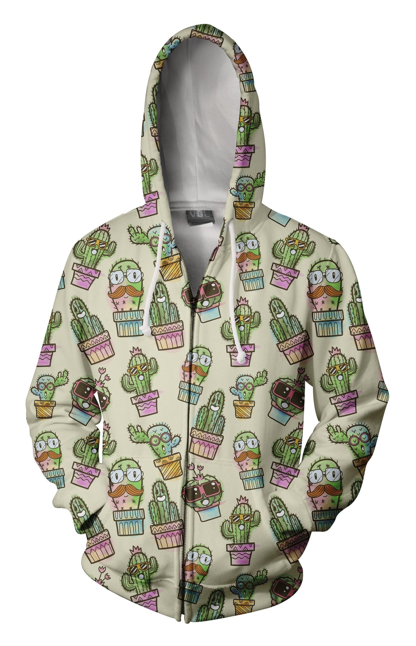All Over Printing Cactus Funny Shirt-Apparel-Phaethon-Zip-S-Vibe Cosy™