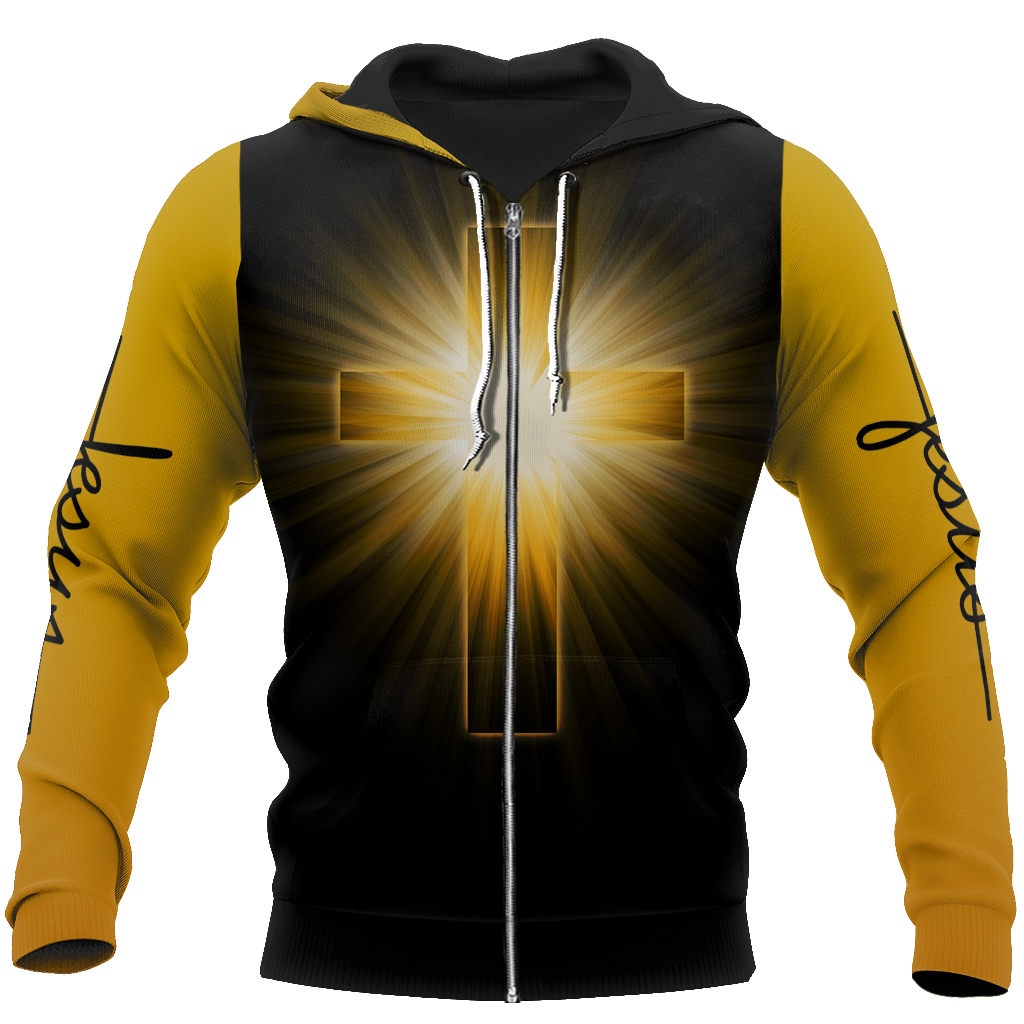 Easter God Jesus One Nation Under God 3D All Over Printed Shirt Hoodie JJ020402-Apparel-MP-Zip-up Hoodie-S-Vibe Cosy™