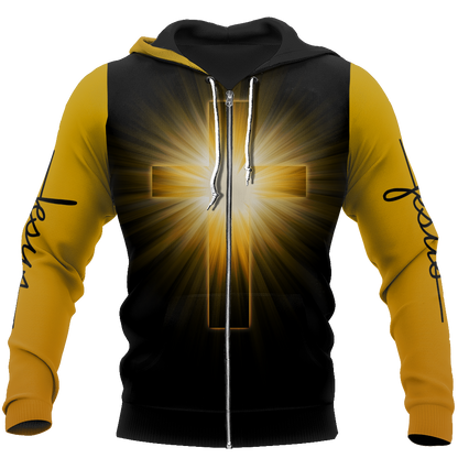 Easter God Jesus One Nation Under God 3D All Over Printed Shirt Hoodie JJ020402-Apparel-MP-Zip-up Hoodie-S-Vibe Cosy™