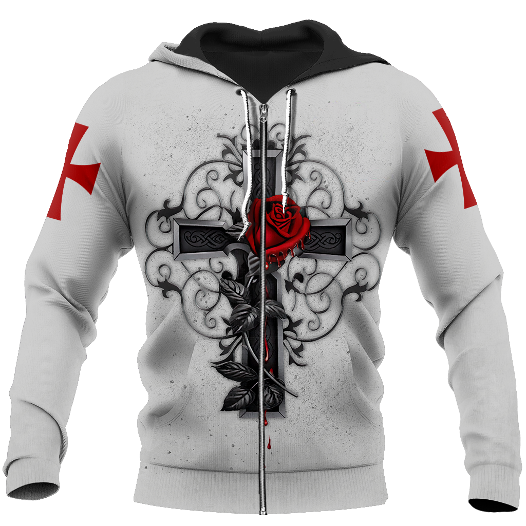 The Cross 3D All Over Printed Shirt Hoodie JJ020403-Apparel-MP-Zip-up Hoodie-S-Vibe Cosy™