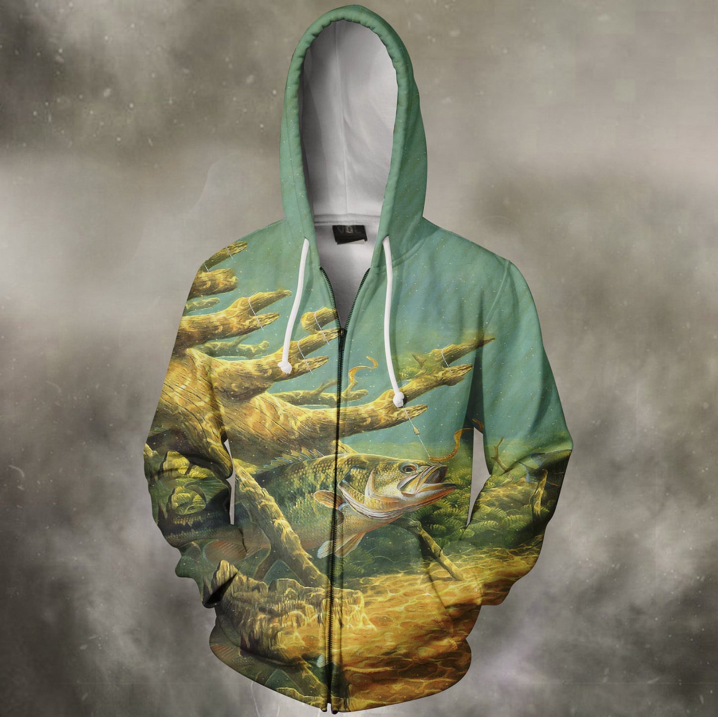 Fish Sport Water Fishes Under water Lake River Art-Apparel-Phaethon-Zip-S-Vibe Cosy™