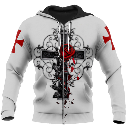 Knight God Jesus 3D All Over Printed Shirt Hoodie For Men And Women JJ250301-Apparel-MP-Zip-up Hoodie-S-Vibe Cosy™