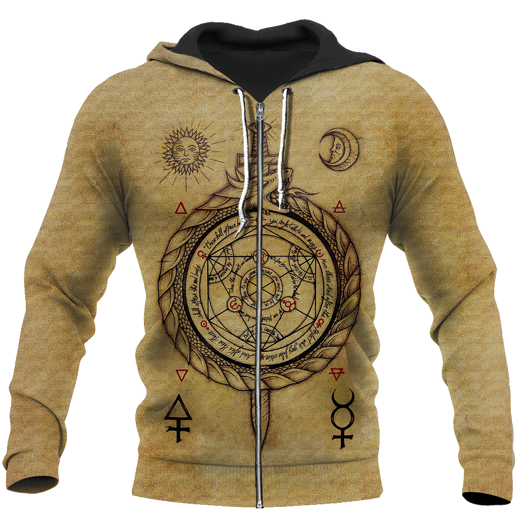 Alchemy 3D All Over Printed Shirts Hoodie JJ140106-Apparel-MP-Zipped Hoodie-S-Vibe Cosy™
