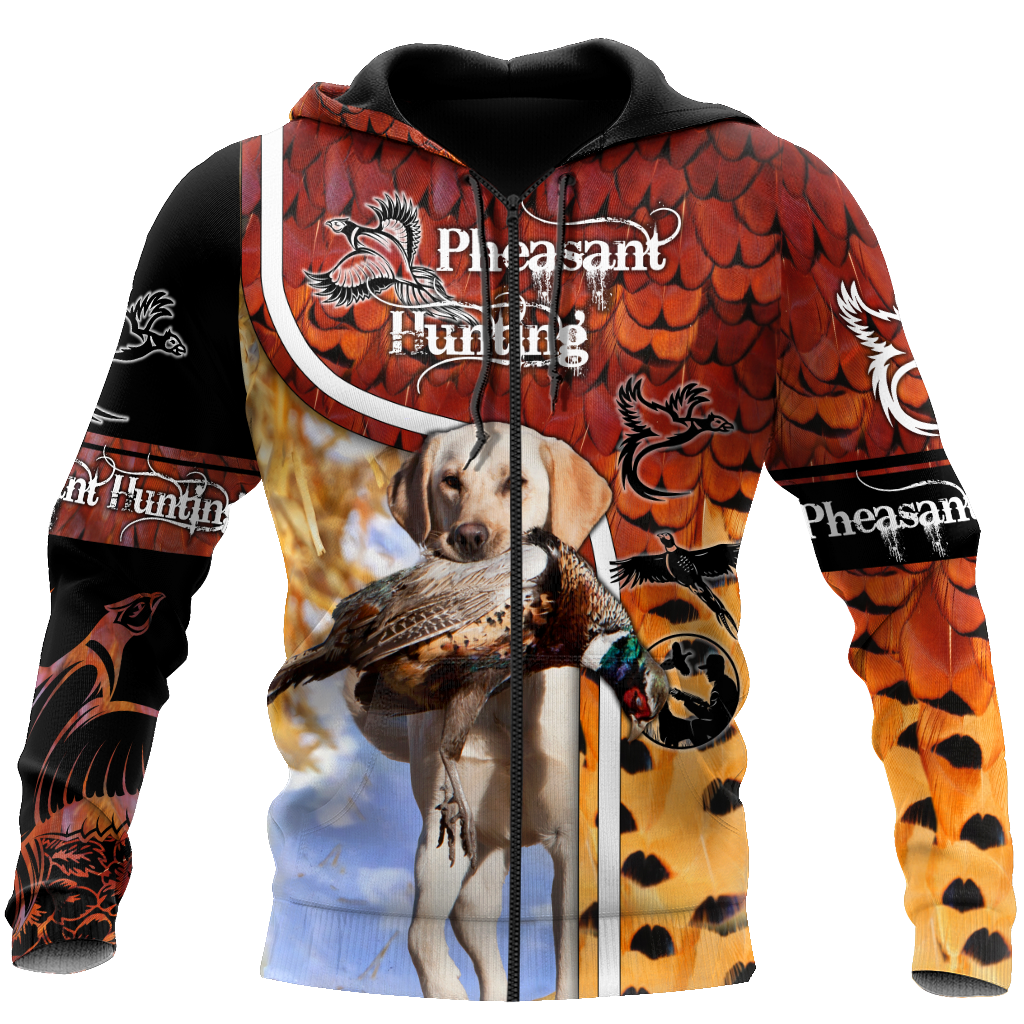 Pheasant Hunting Camo 3D Over Printed Unisex Deluxe Hoodie ML