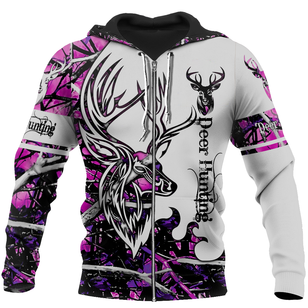 DEER HUNTING MUDDY GIRL CAMO 3D ALL OVER PRINTED SHIRTS FOR MEN AND WOMEN JJ051202 PL - Amaze Style™-Apparel