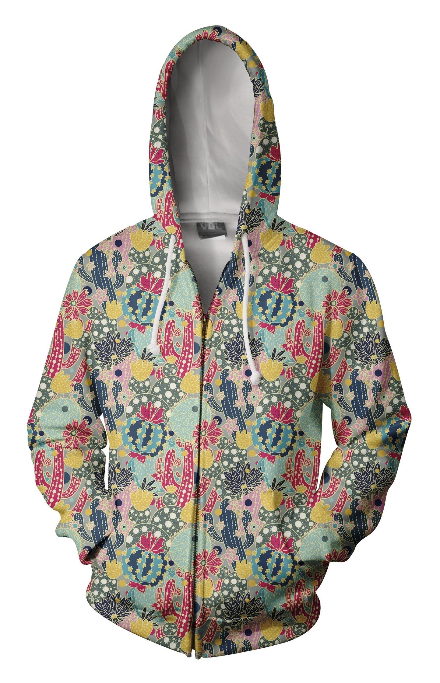All Over Printing Cactus Color Shirt-Apparel-Phaethon-Zip-S-Vibe Cosy™