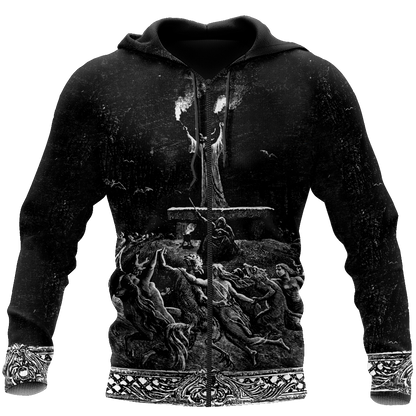 Satanic Devil 3D All Over Printed Hoodie JJ06062012-Apparel-MP-zip-up hoodie-S-Vibe Cosy™