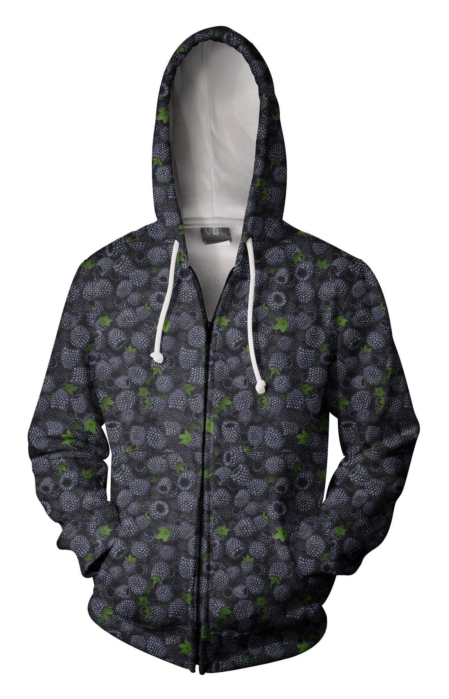 3D All Over Raspberries Hoodie-Apparel-Phaethon-Zipped Hoodie-S-Vibe Cosy™