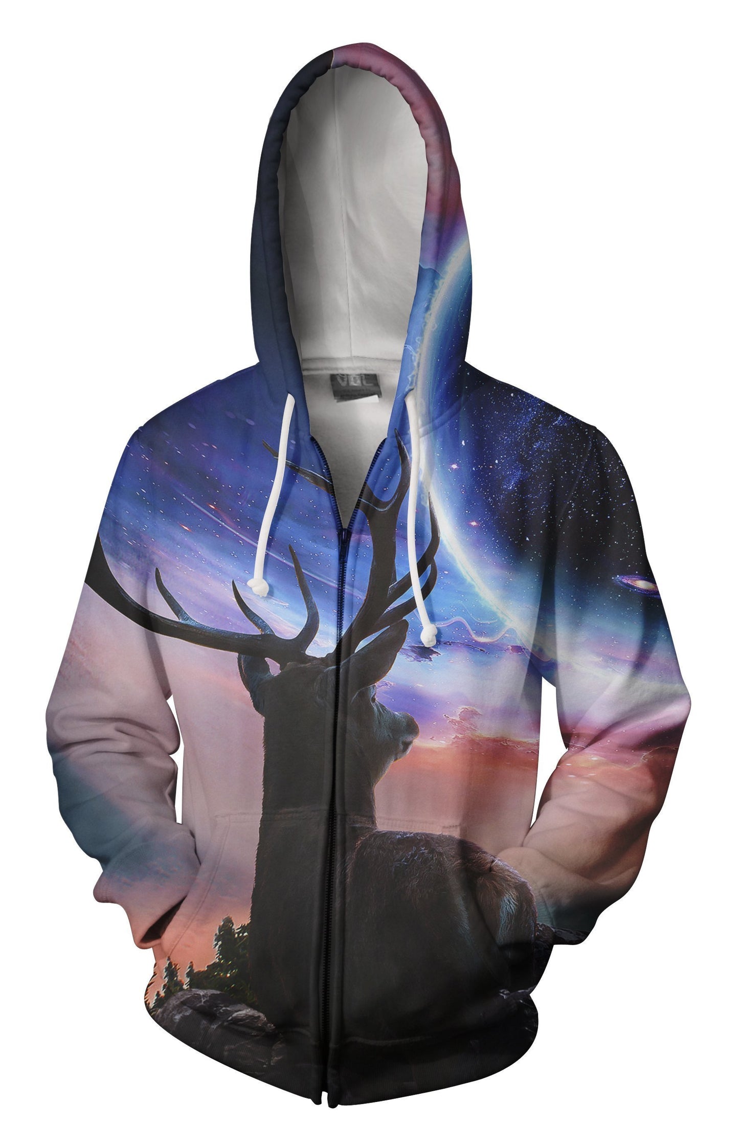3D All Over Printing Deer And Moon Shirts-Apparel-Phaethon-Zip-S-Vibe Cosy™