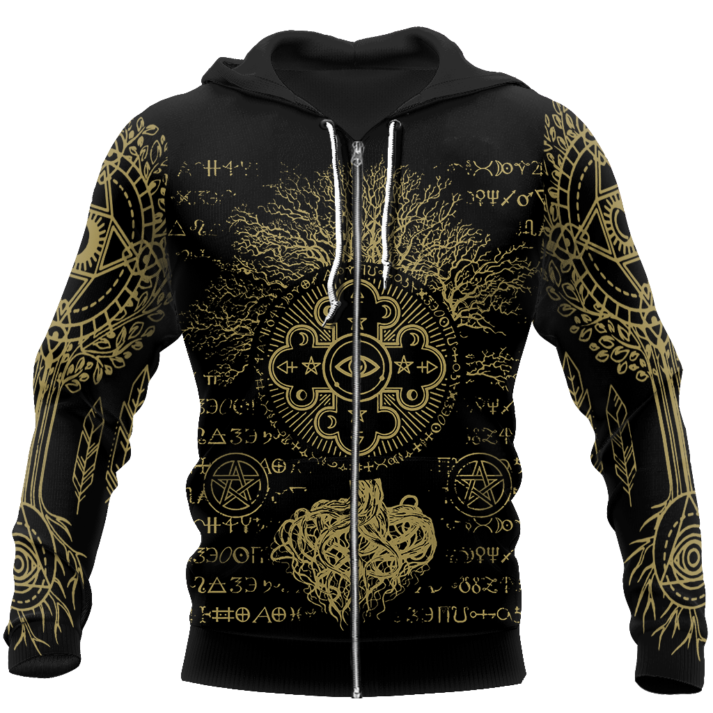 Alchemy World Tree 3D All Over Printed Shirts Hoodie JJ140201-Apparel-MP-Zipped Hoodie-S-Vibe Cosy™