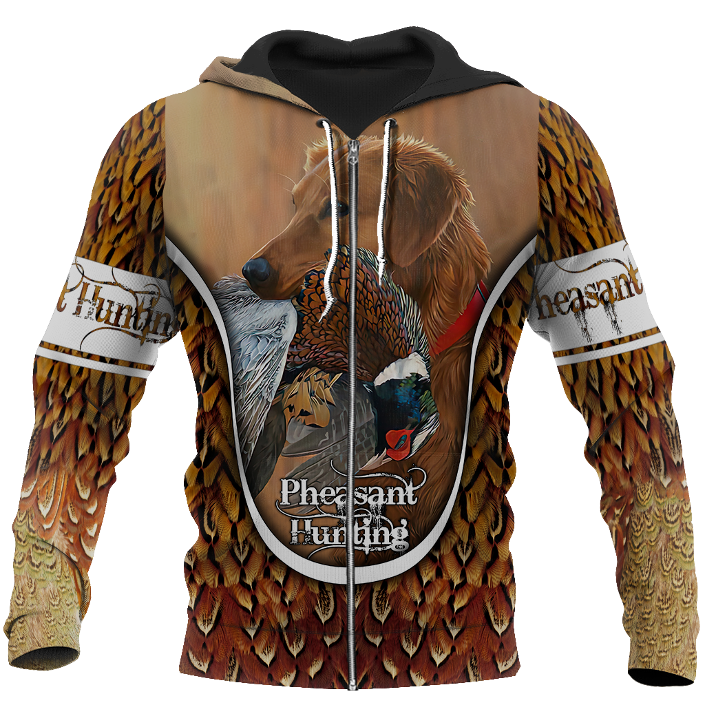 Pheasant hunting 3D Printed shirts TT070101-Apparel-TT-Zipped Hoodie-S-Vibe Cosy™