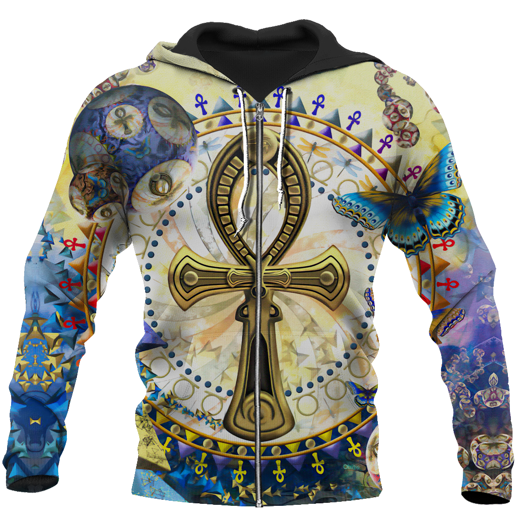 3D All Over Printed Ankh Egypt Hoodie Clothes JJ120203-Apparel-MP-Zipped Hoodie-S-Vibe Cosy™