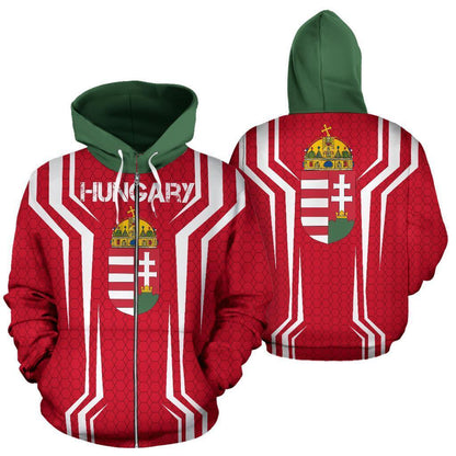 Hungary Sport Edition Pullover-Apparel-PL8386-Zipped Hoodie-S-Vibe Cosy™