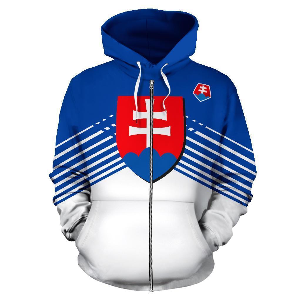 Slovakia Sport Flag Stripes Style-Apparel-PL8386-Hoodie-S-Vibe Cosy™