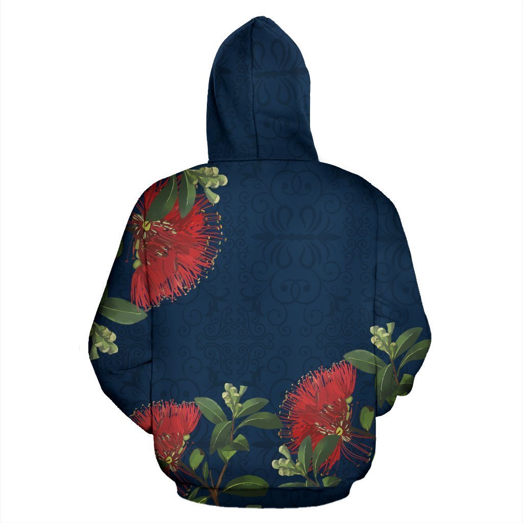 New Zealand Tui and Pohutukawa Zip Up Hoodie PL155-Apparel-PL8386-Hoodie-S-Vibe Cosy™