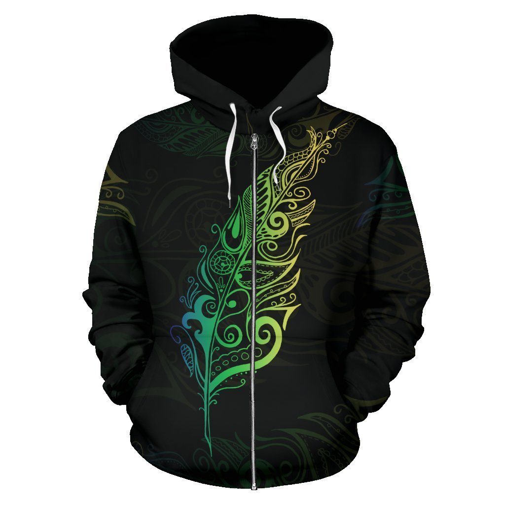 Light Silver Fern New Zealand Hoodie PL158-Apparel-PL8386-Hoodie-S-Vibe Cosy™