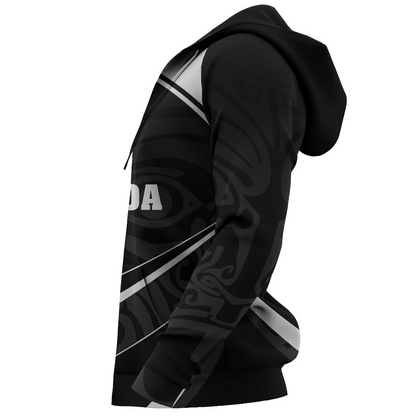 Aotearoa Silver Fern Zipper Hoodie PL208-Apparel-PL8386-Hoodie-S-Vibe Cosy™