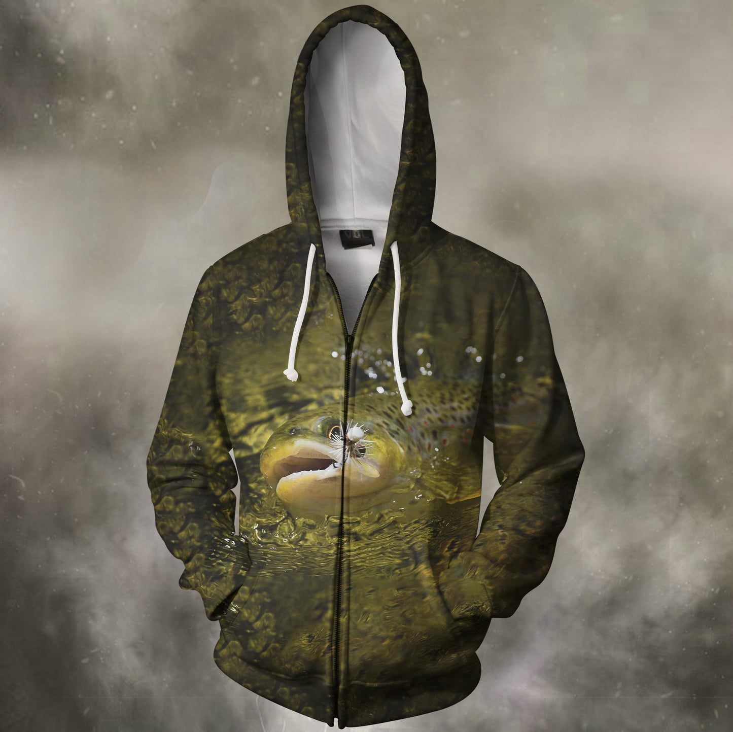 3D All Over Printing Fishing Trout Hoodie-Apparel-Phaethon-Zip-S-Vibe Cosy™