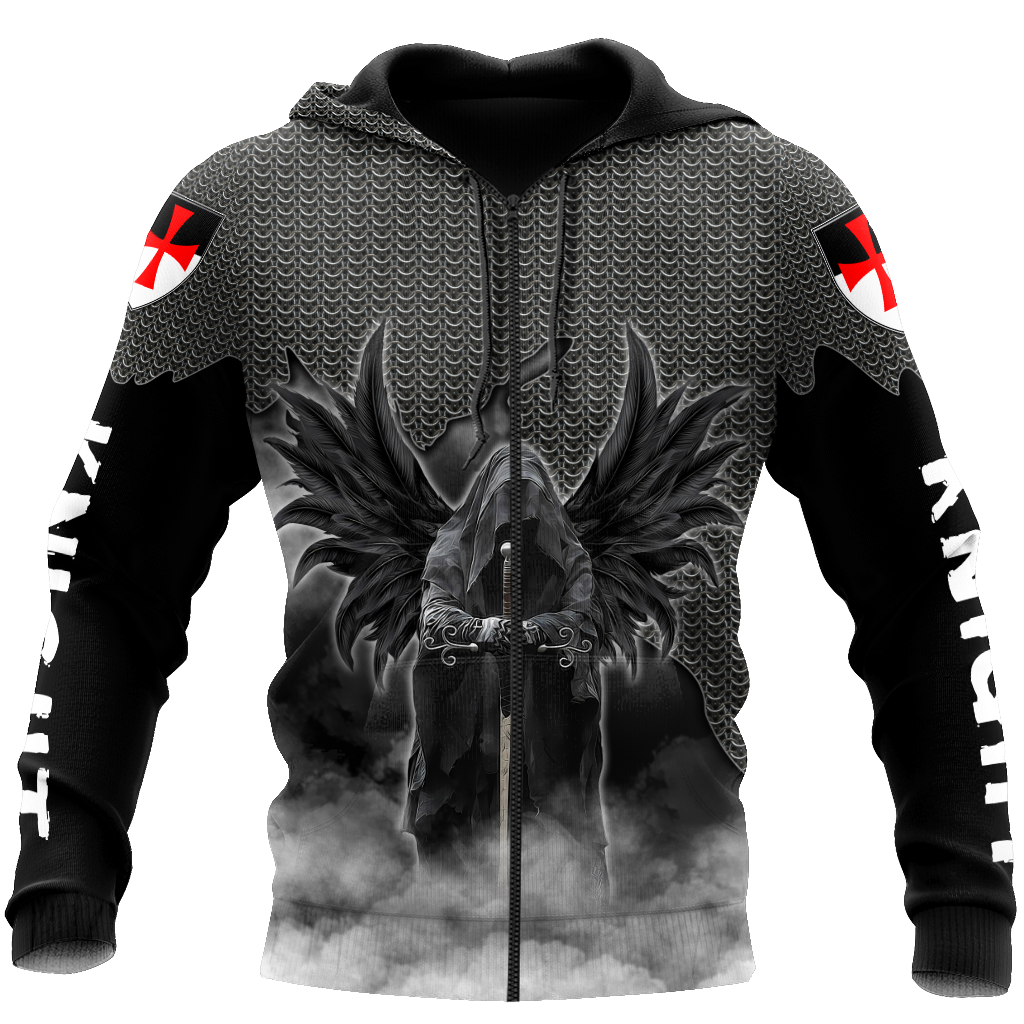 Knight 3D All Over Printed Shirts JJW08072002-Apparel-MP-Zip-up Hoodie-S-Vibe Cosy™