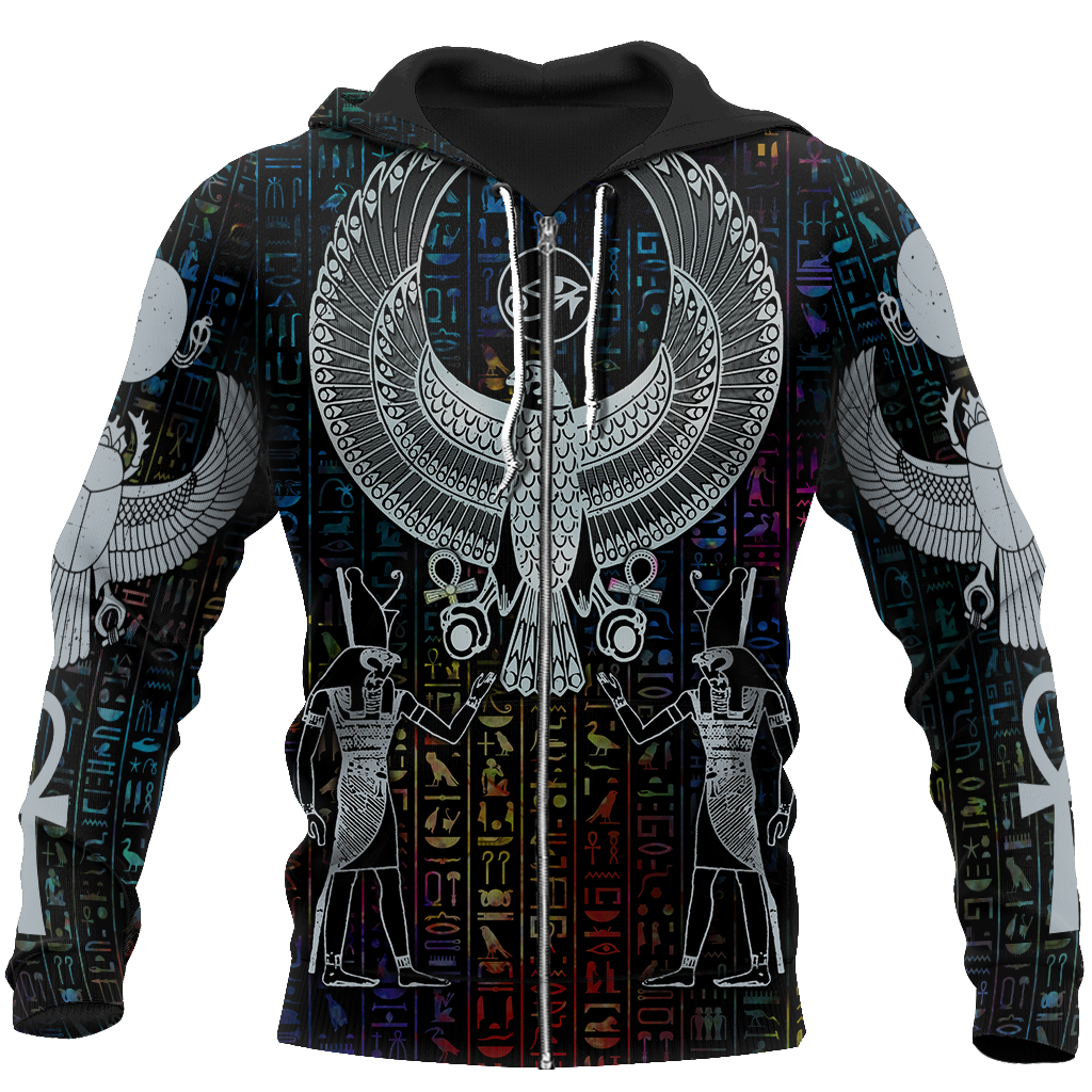 3D All Over Printed Hieroglyphics Ancient Egypt Hoodie Clothes JJ020401-Apparel-MP-Zipped Hoodie-S-Vibe Cosy™