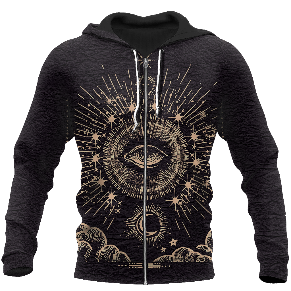 Alchemy Sun And Moon 3D All Over Printed Shirts Hoodie JJ140104-Apparel-MP-Zipped Hoodie-S-Vibe Cosy™