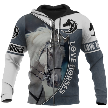 Love Horse 3D All Over Printed Shirts JJ240406-Apparel-TA-Zipped Hoodie-S-Vibe Cosy™