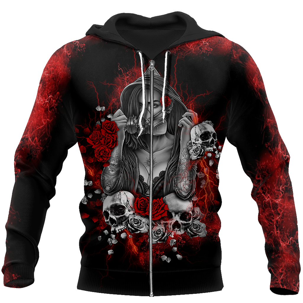 Tattoo girl is my love 3D all over printer shirts for man and women JJ251201-Apparel-PL8386-Zipped Hoodie-S-Vibe Cosy™