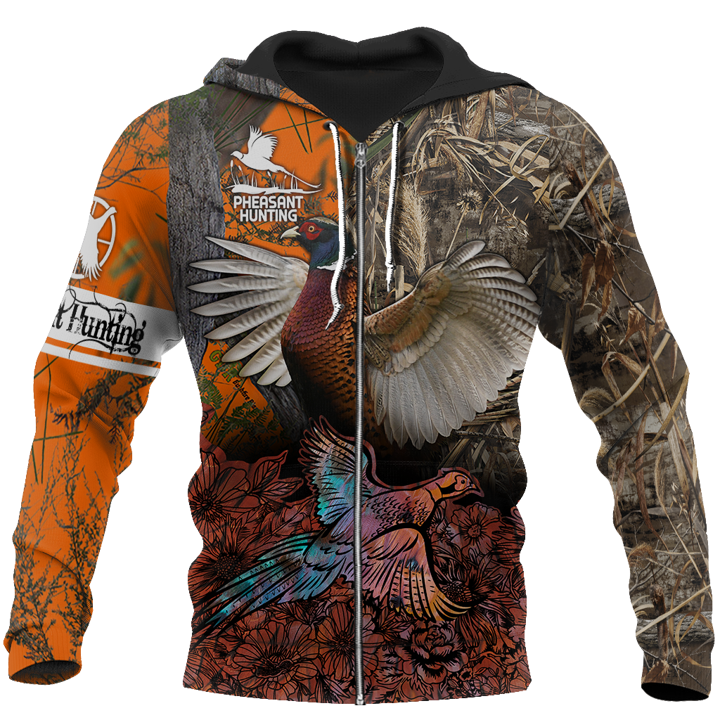 Pheasant Hunting 3D All Over Printed Shirts For Men And Women JJ050203-Apparel-MP-Zipped Hoodie-S-Vibe Cosy™