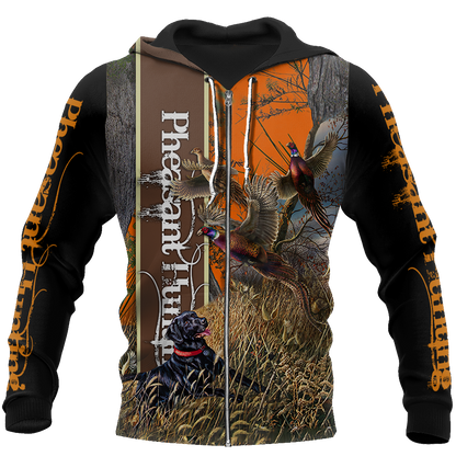 Pheasant Hunting 3D All Over Printed Shirts Hoodie For Men And Women JJ070102-Apparel-MP-Zipped Hoodie-S-Vibe Cosy™