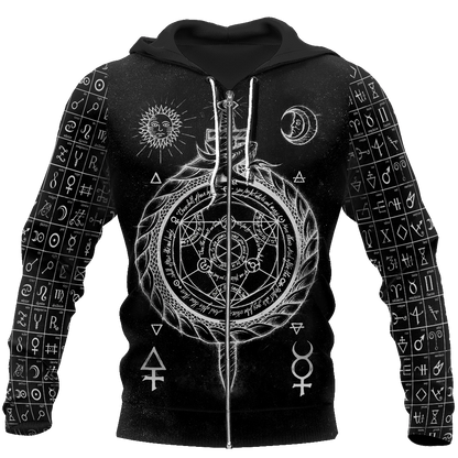 Alchemy 3D All Over Printed Shirts Hoodie JJ030301-Apparel-MP-Zipped Hoodie-S-Vibe Cosy™