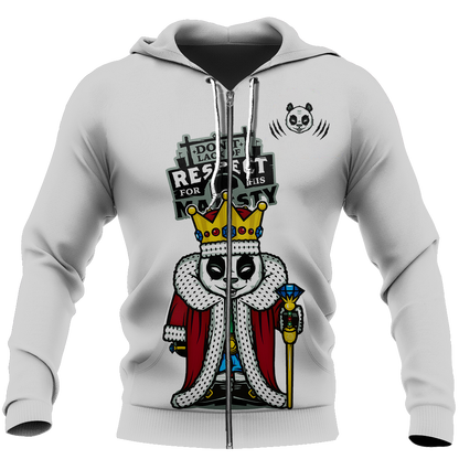 Don't lack of respect for his majesty NNKPD6-Apparel-NNK-Zip-Up Hoodie-S-Vibe Cosy™