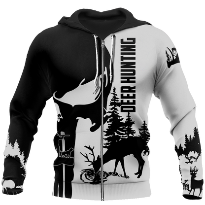 Dear hunting 3D all over printed shirts for men and women JJ271201 PL-Apparel-PL8386-zip-up hoodie-S-Vibe Cosy™