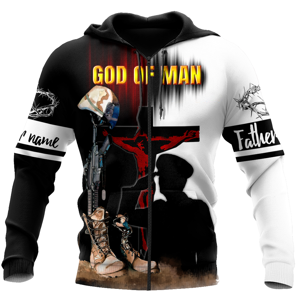 Jesus Father's day Persionalized Your Name 3D All Over Printed Shirts JJ28052102 KT