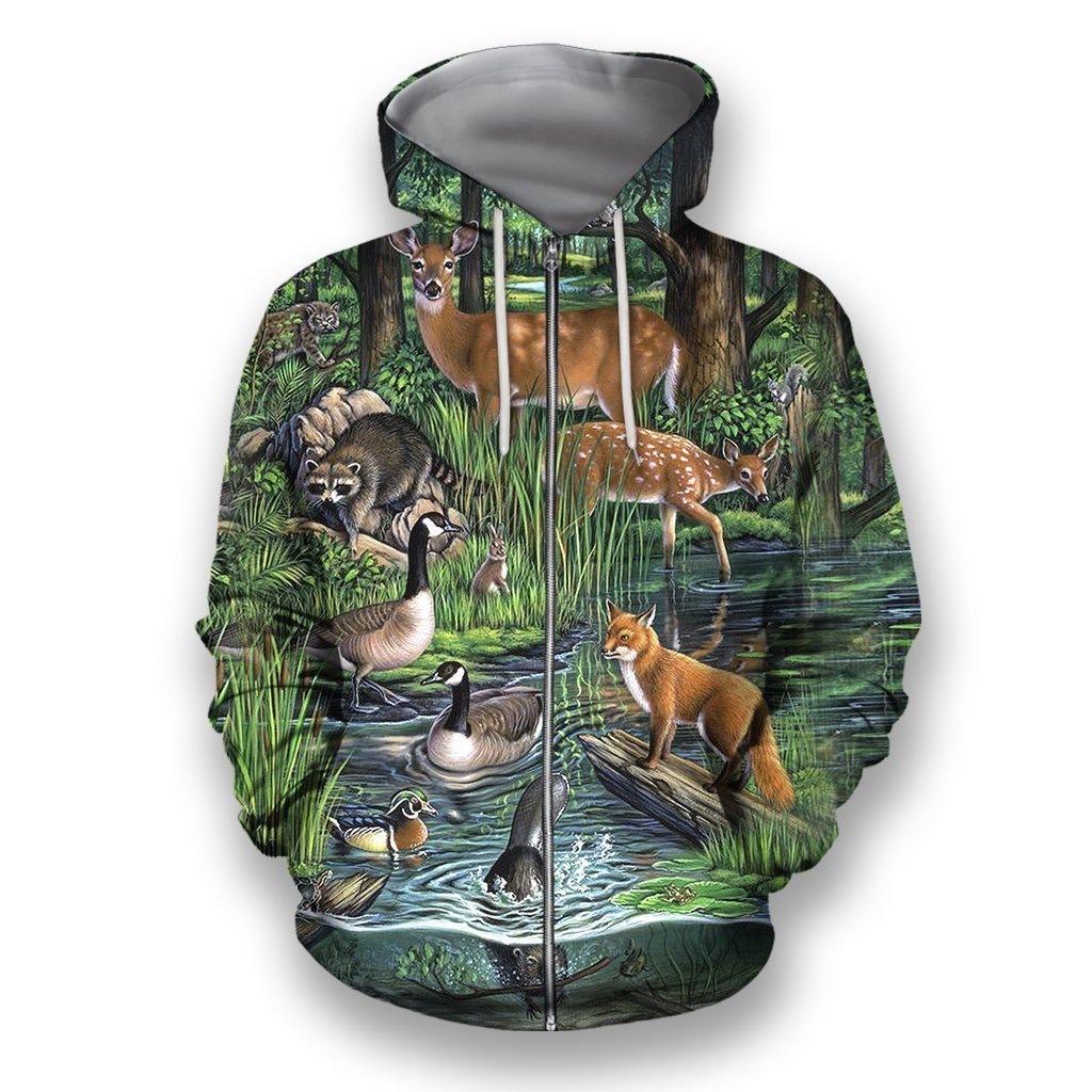 All Over Printed Hunting Seasons Shirts-Apparel-HbArts-Zipped Hoodie-S-Vibe Cosy™