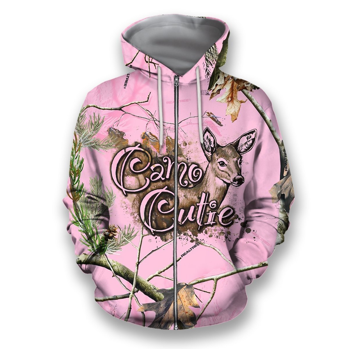 All Over Printed Country Girl Pink Camo Shirts-Apparel-HbArts-Zip-Hoodie-S-Vibe Cosy™