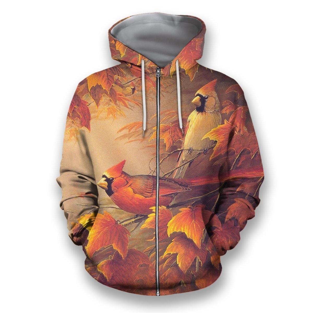 All Over Printed Parrots Shirts H259B-Apparel-HbArts-Zip-Hoodie-S-Vibe Cosy™
