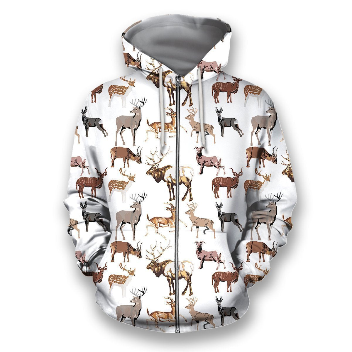 3D All Over Printed Hunting Deer Shirts-Apparel-HbArts-Zip-Hoodie-S-Vibe Cosy™