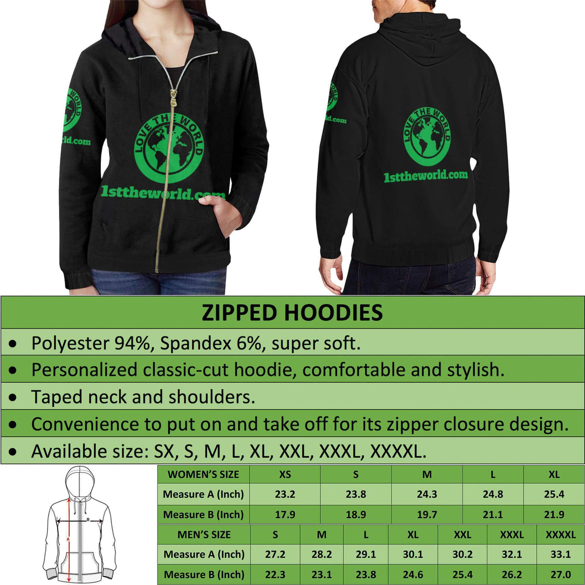 Slovakia Special Zipper Hoodie A7-FULL ZIPPER HOODIES-e-joyer-Men-S-White-Vibe Cosy™