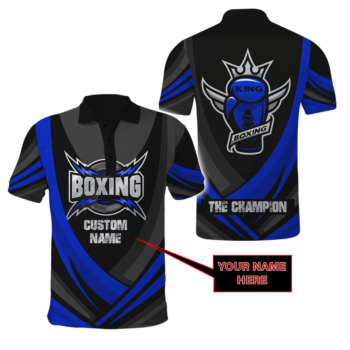 Customize Name Boxing 3D All Over Printed Unisex Shirts
